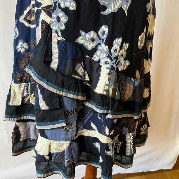 VASNA DRESS M BOHEMIAN FLORAL TIERED EMBROIDERED FESTIVAL ARTISANAL FEMININE - Picture 6 of 13